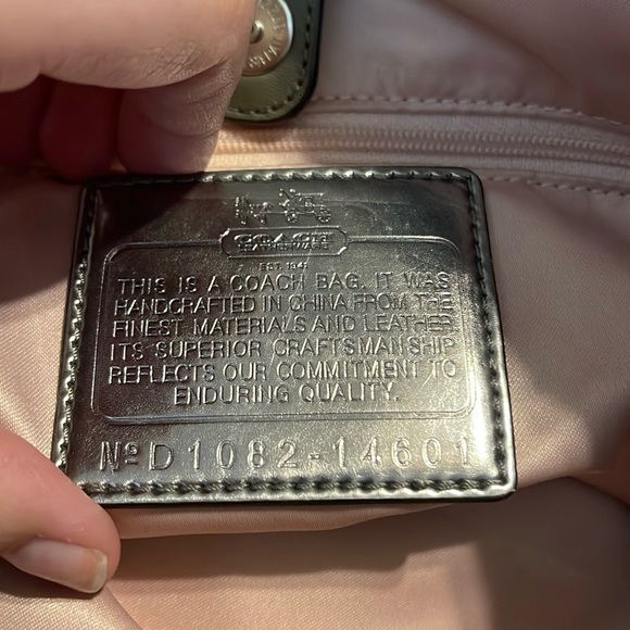 Coach Madison Grey Leather Embossed Carryall Crocodile Print Bag Purse - Picture 16 of 16